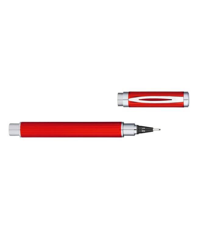 Yookers Eros fiber pen Red Laquer with vertical lines