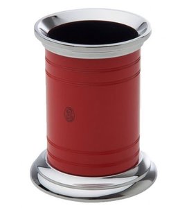 El Casco Pencil pot Chroom/Red