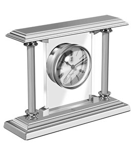 El Casco Desk Clock Chrome plated