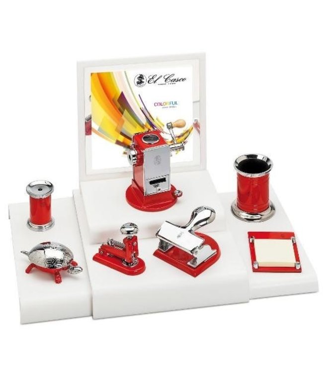 El Casco Adhesive note holder Chroom/Red