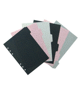 Filofax A5 Organiser Dividers Confetti