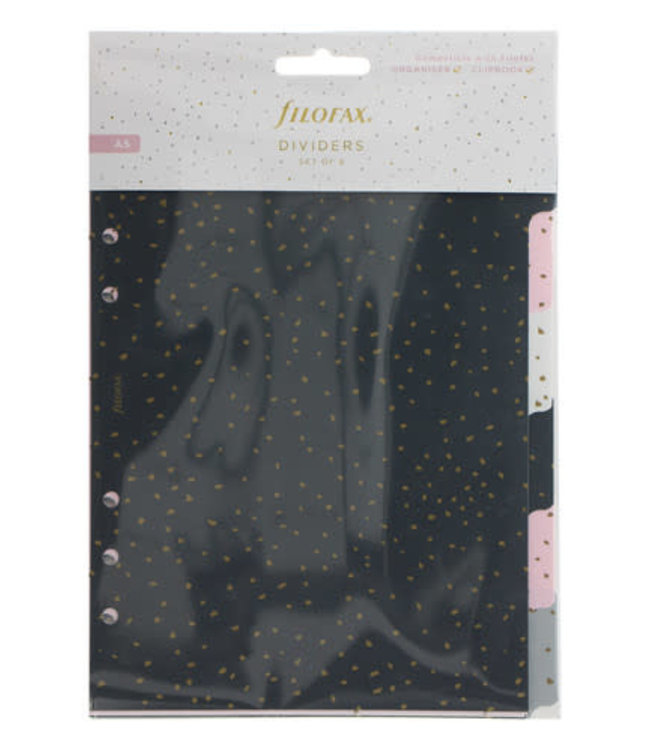 Filofax A5 Organiser Dividers Confetti