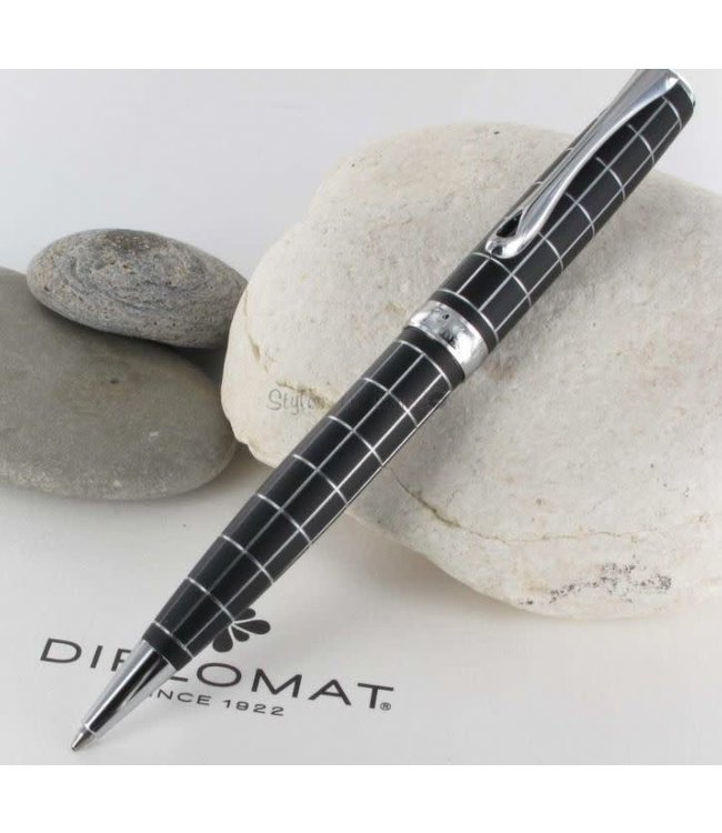 Diplomat Diplomat Excellence A Plus Rhombus guilloche zwart mat BP