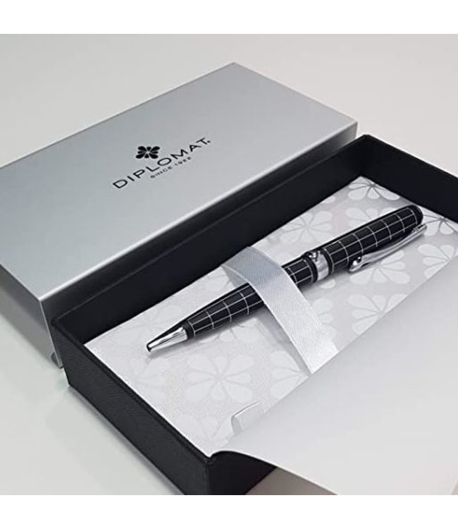 Diplomat Diplomat Excellence A Plus Rhombus guilloche zwart mat BP