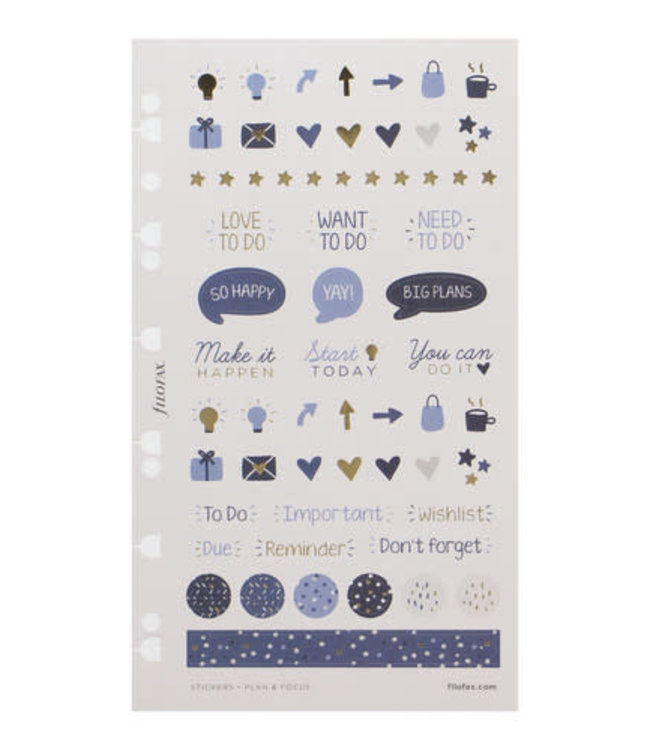 Filofax Stickers Indigo