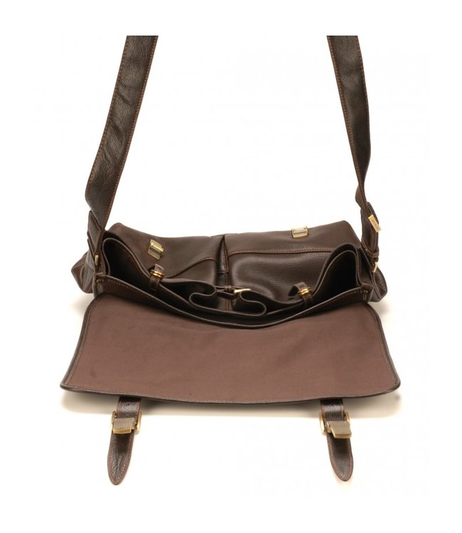 schoudertas Julio kastanjebruin