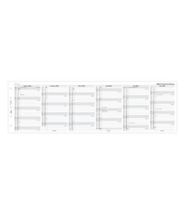 Filofax Mini Jaarplanner   (vertikaal) - Wit