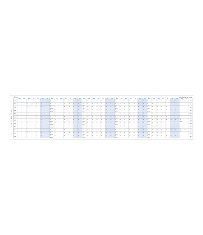 Filofax Pocket jaarplanner  (horizontaal) - wit