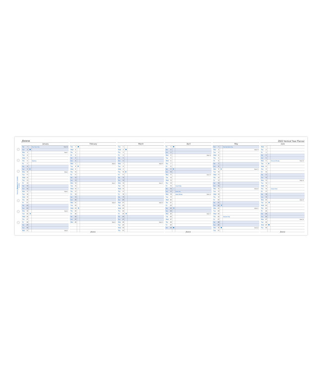 Filofax Personal jaarplanner  (vertikaal) - Wit