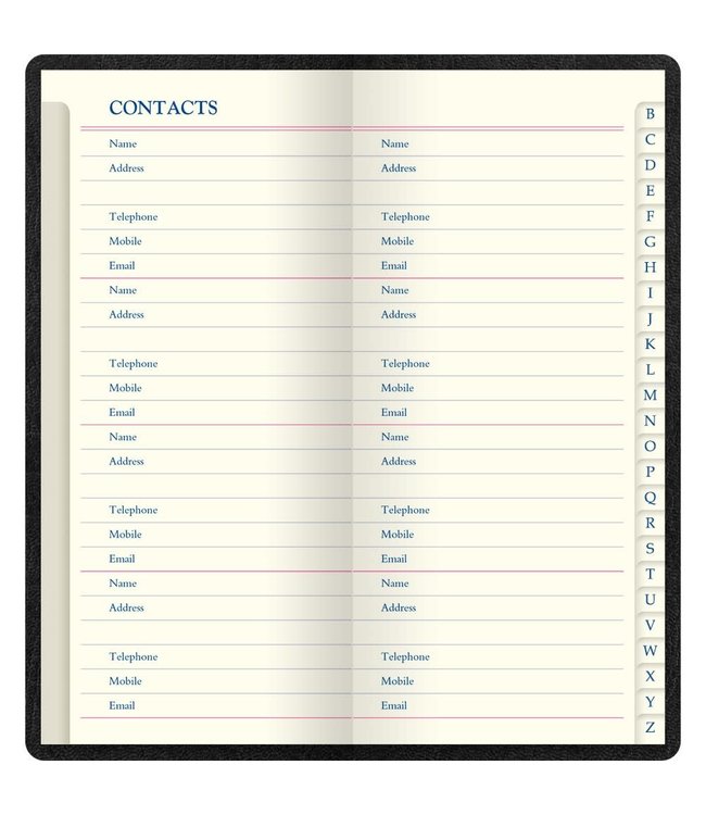 Lett's of London SLIM Adress Book