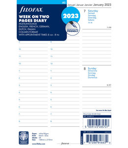 Filofax A5 Agenda-vulling  (week/2 pagina's)