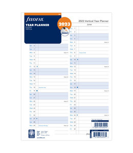 Filofax A4 Jaarplanner   (vertikaal) - Wit