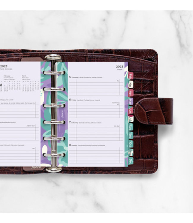 Filofax Pocket Agenda-vulling Illustrated Flower PACK