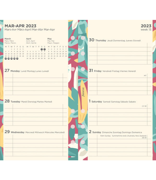 Filofax A5  Agenda-vulling Illustrated Flower PACK
