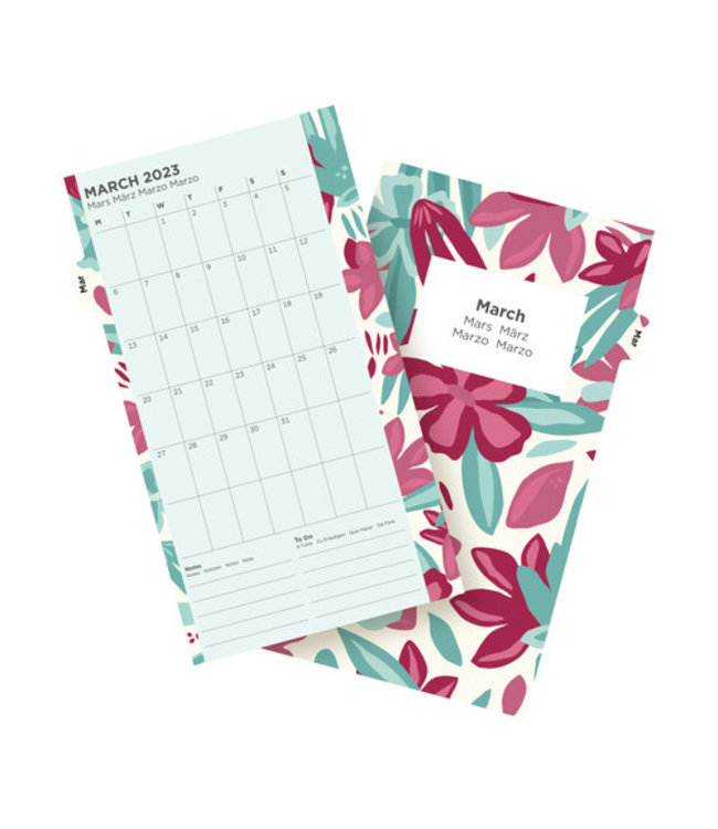 Filofax A5  Agenda-vulling Illustrated Flower PACK