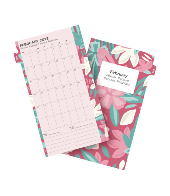 Filofax A5  Agenda-vulling Illustrated Flower PACK