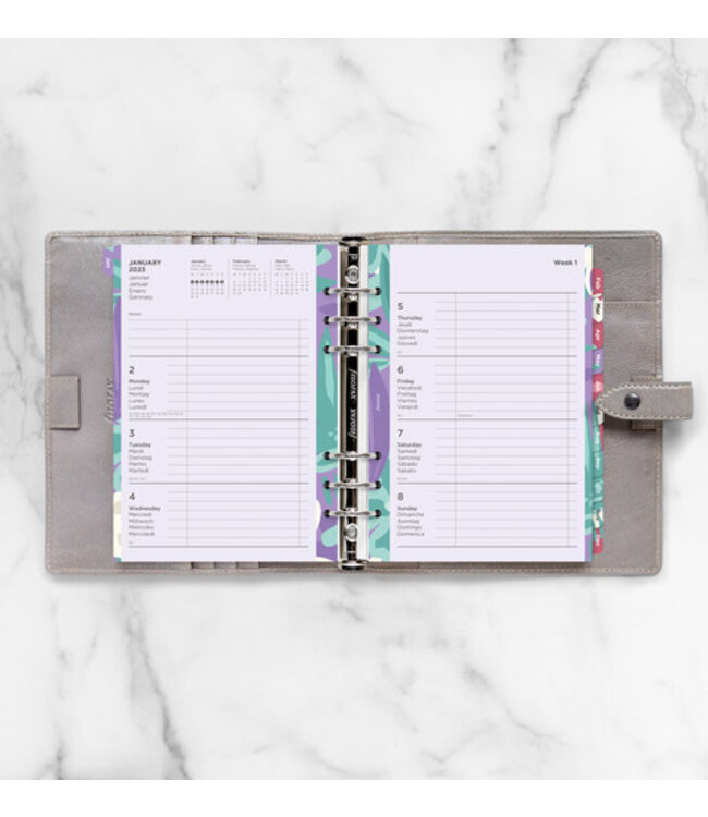 Filofax A5  Agenda-vulling Illustrated Flower PACK