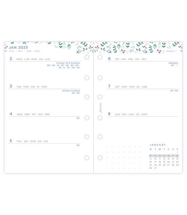 Filofax Pocket Agenda-vulling Garden Pack