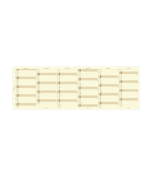 Filofax Personal  Jaarplanner  (verticaal) - Crème