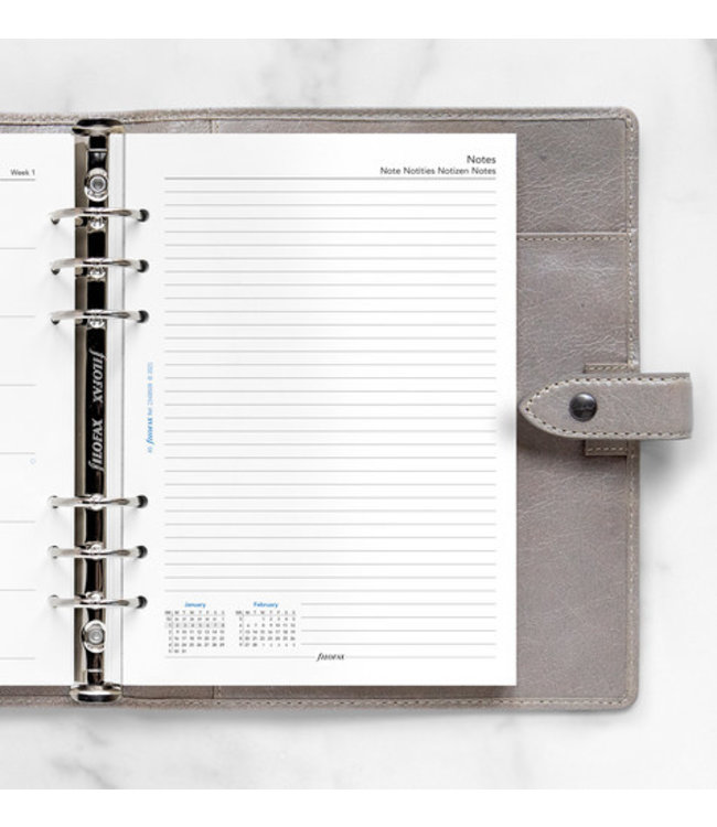 Filofax A5 Agenda-vulling  (week/page) + NOTES