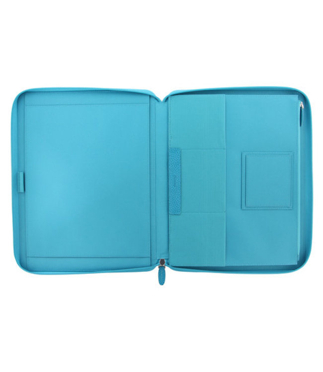 Filofax Finsbury A4 Folio  Zip Aqua