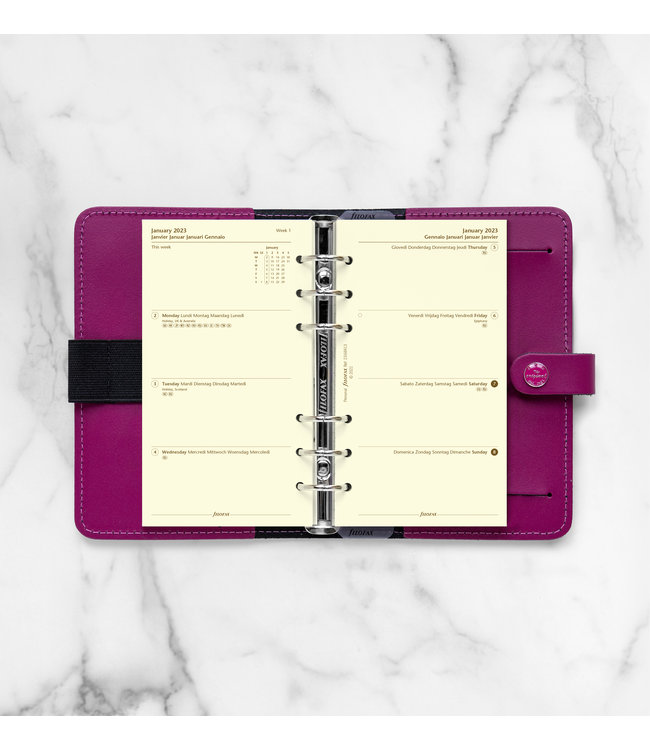 Filofax Personal Agenda-vulling Week/2 pages - crème