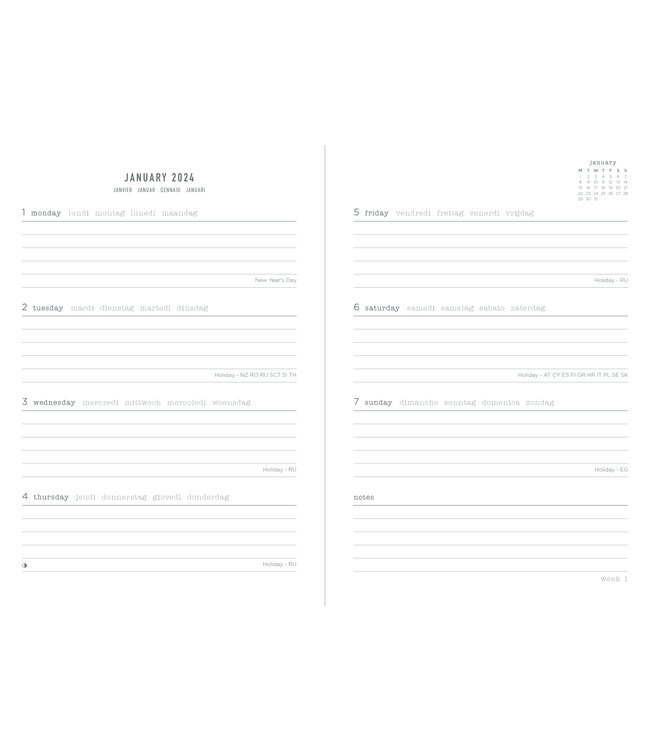 Lett's of London 2024 Full Year A5 Diary