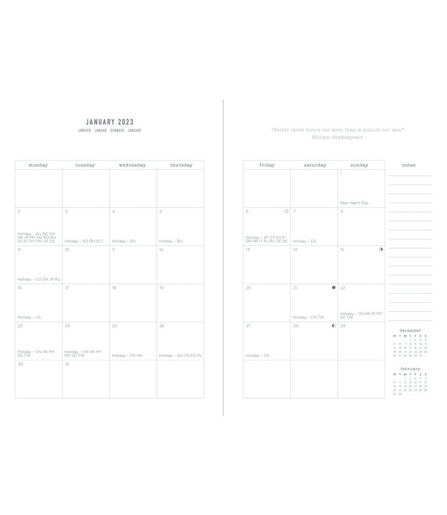 Lett's of London 2024 Full Year Diary 'OSLO'