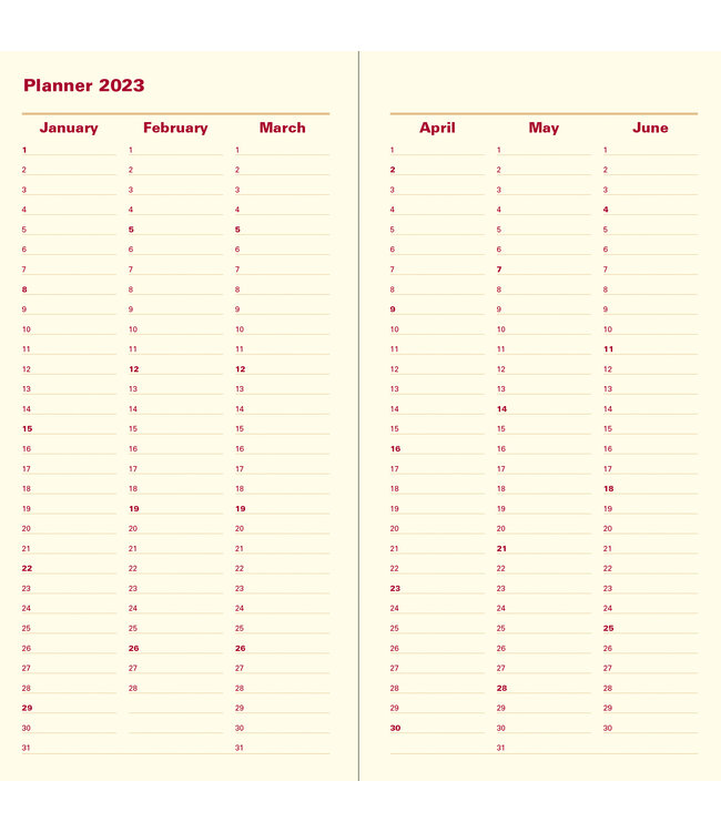 Lett's of London Full Year Diary Lexicon Slim week/2 Pages