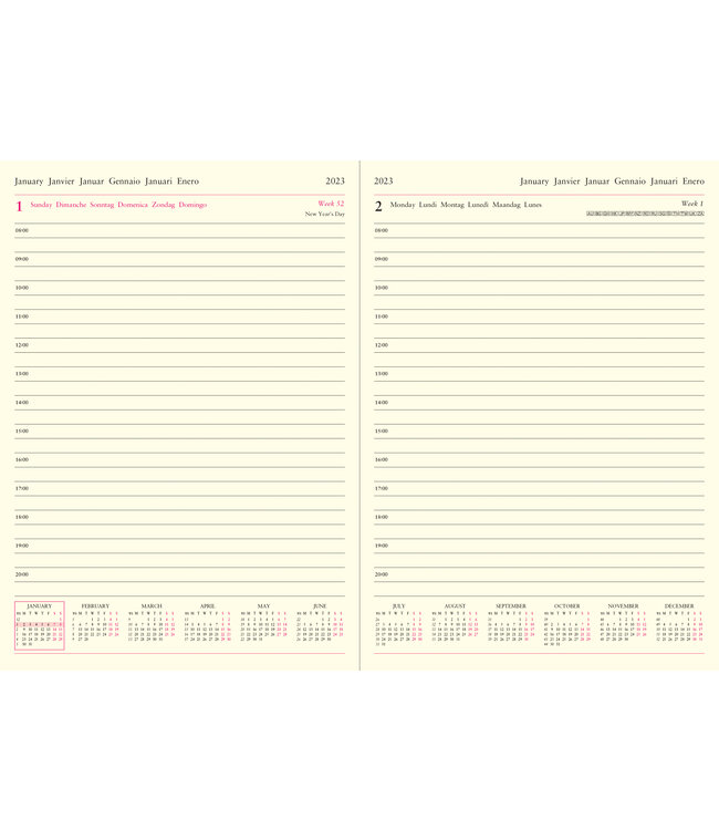 Lett's of London 2024 Diary  Lecassa A5 dag/page