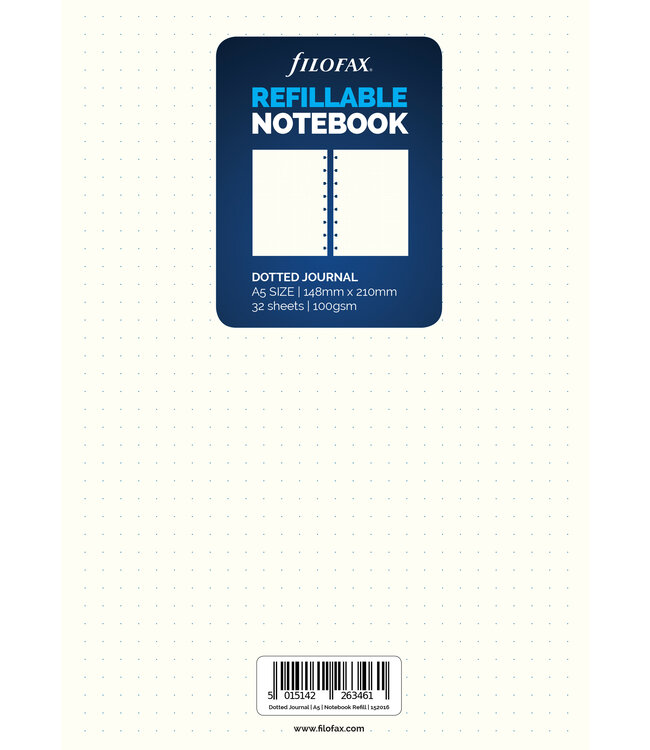 Filofax A5 Notebook refill White Paper