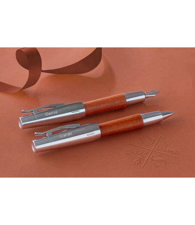 Faber-Castell E-motion Pearwood Reddisch Dark Brown Roller