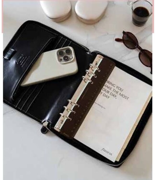 Filofax Malden A5 organiser ZIP BLACK