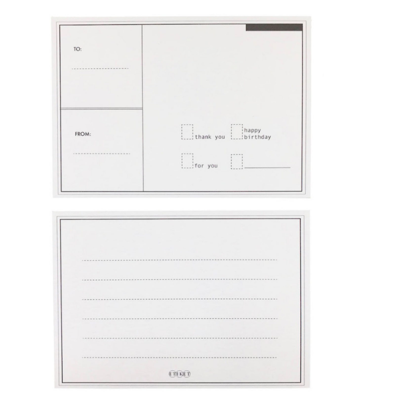 etiket all-in-one card - set van 10