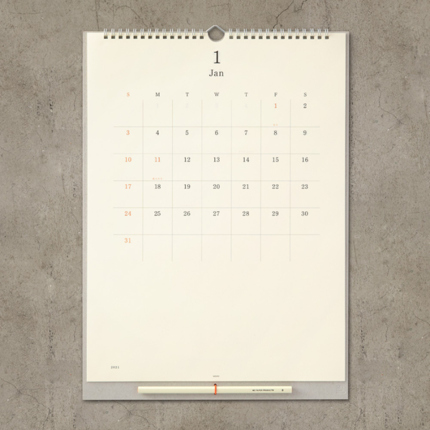 midori midori - md wall calendar 2024