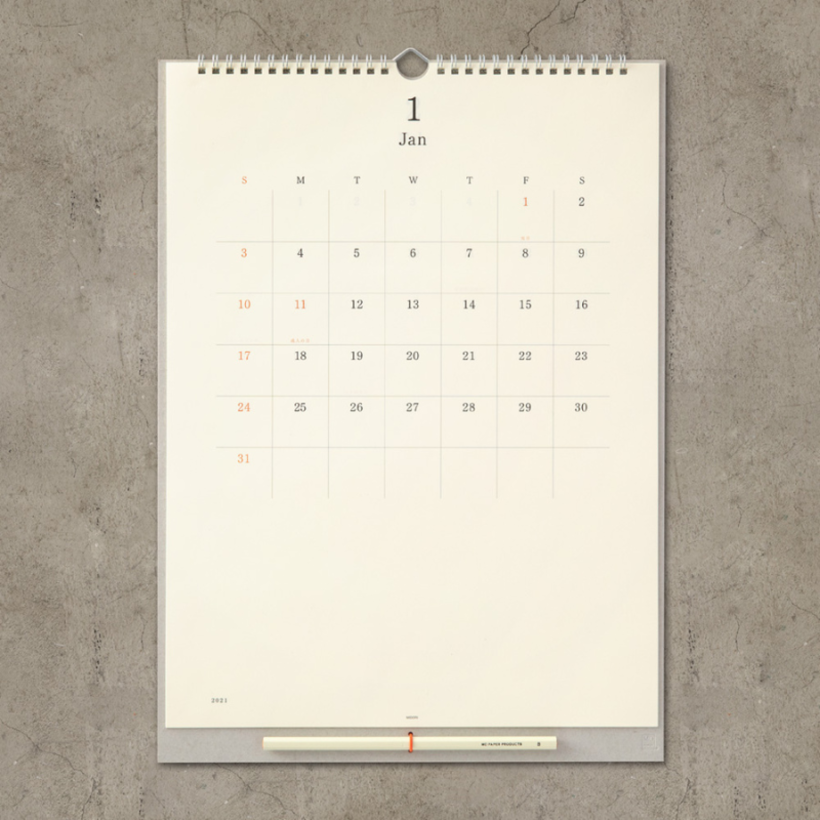 midori midori - md wall calendar 2025