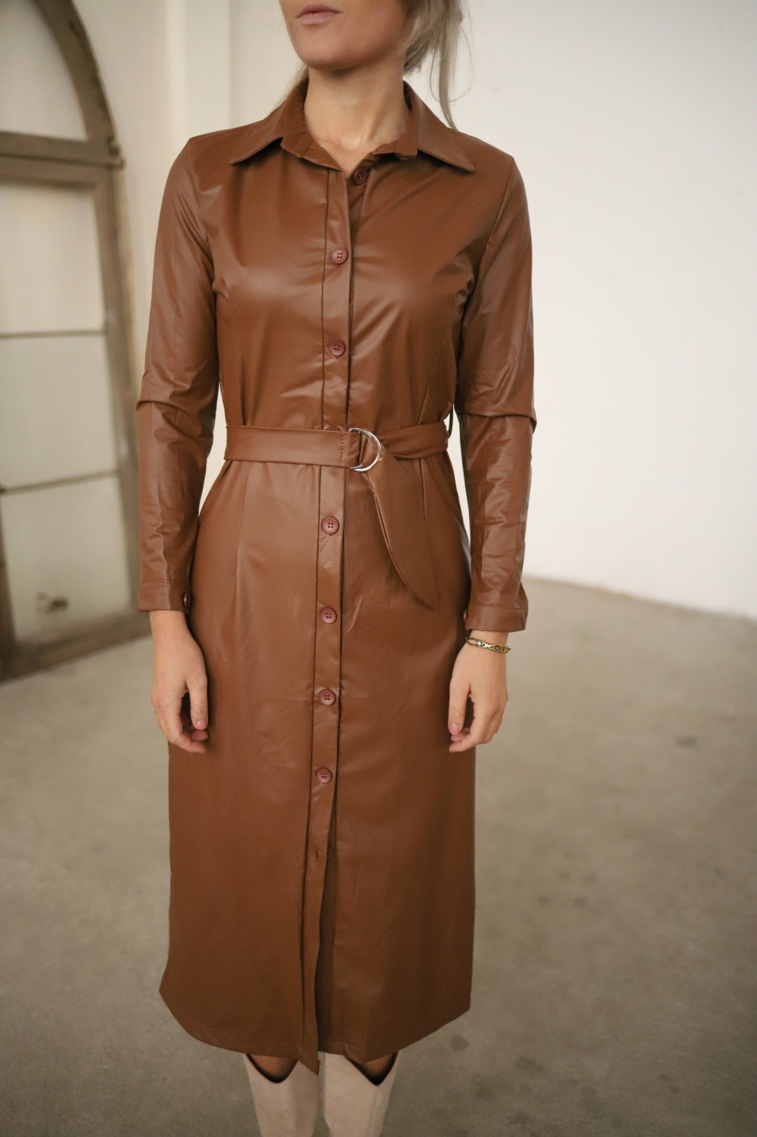 Leather dress - Bij Keesje