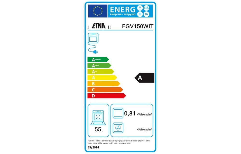 ETNA FGV150WIT Gasfornuis - Gasfornuis