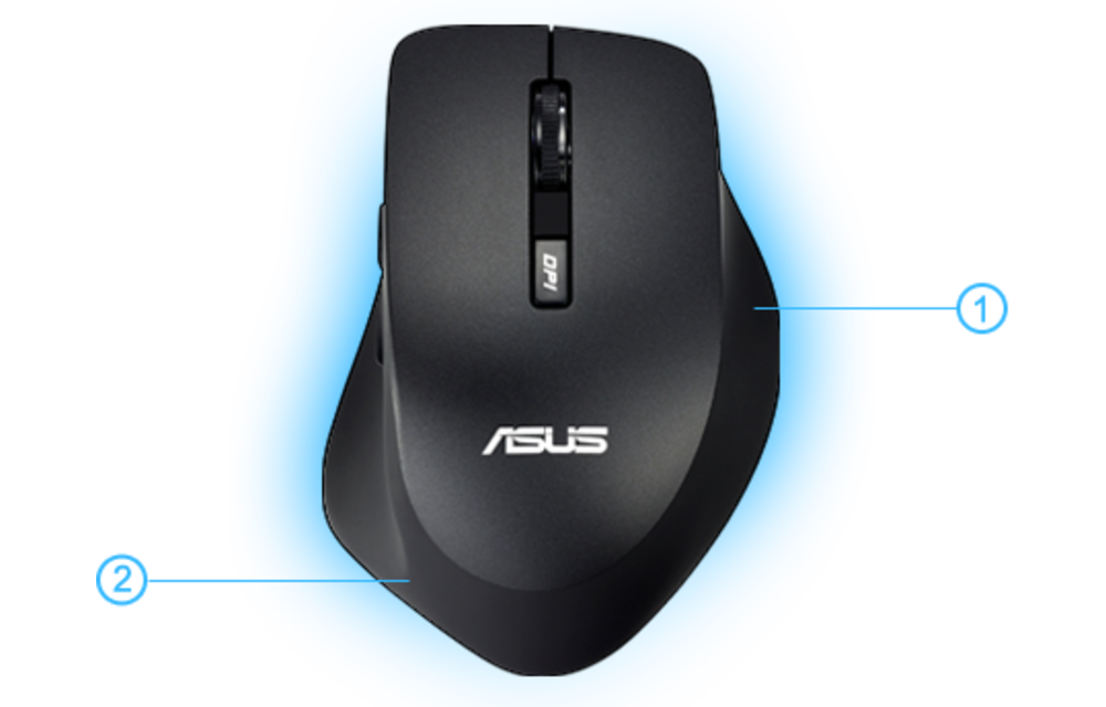 Asus WT425 Zwart draadloze muis