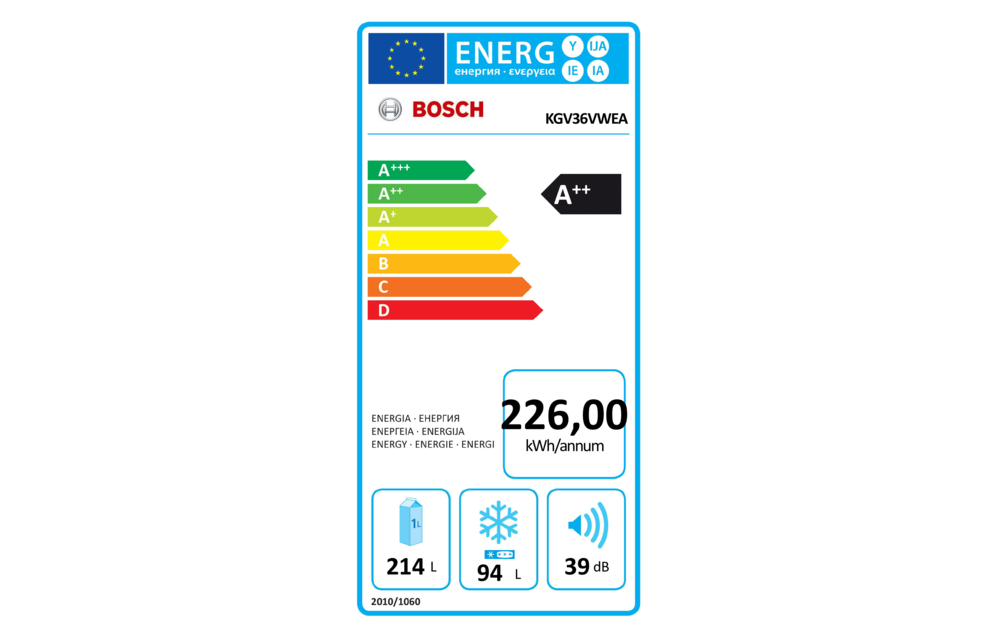 Bosch KGV36VWEA Vrijstaande koel-vriescombinatie
