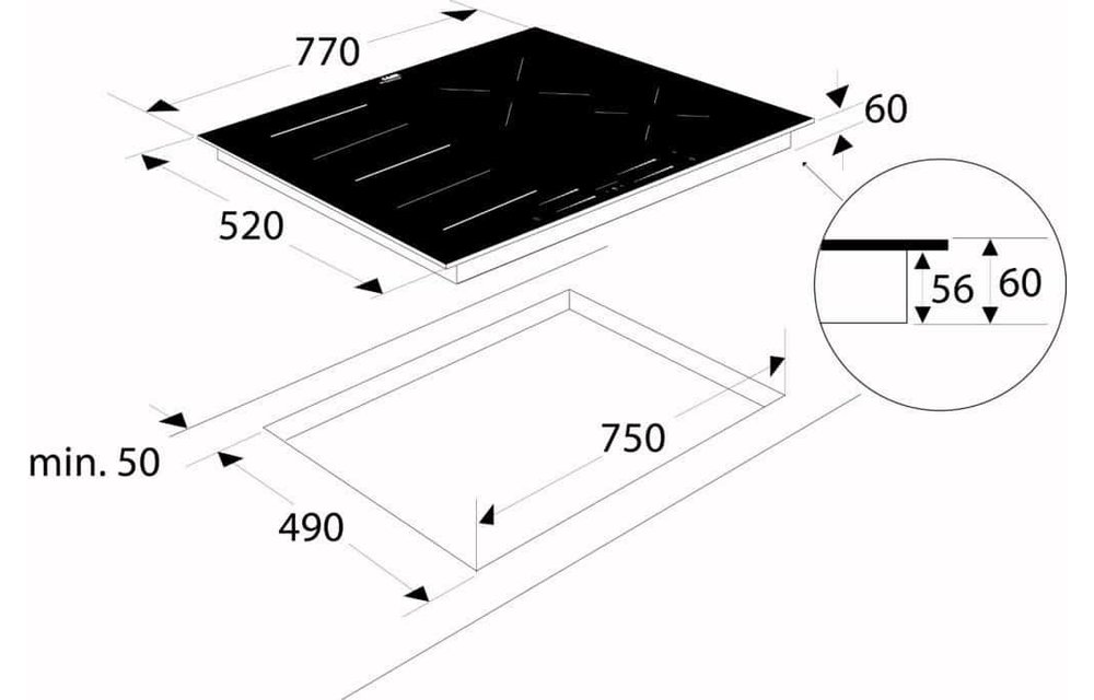 ETNA KIF577ZT Inductiekookplaat
