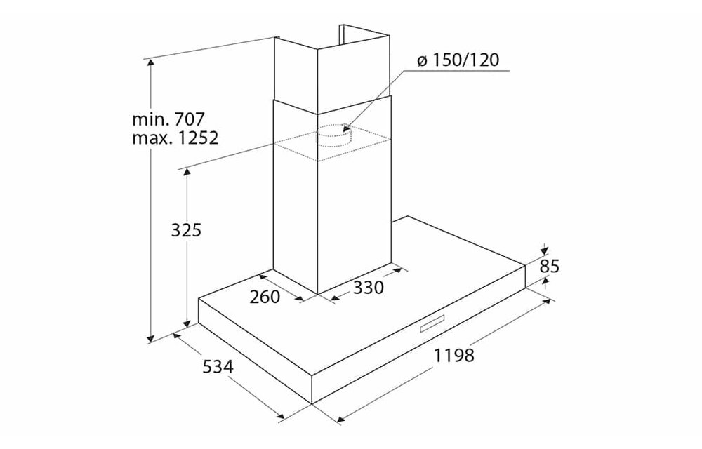 Atag Inbouw Afzuigkap WS1274M