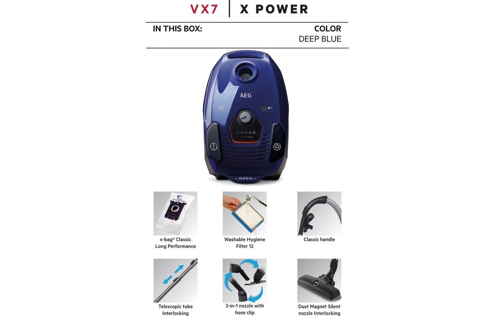 AEG VX7-2-DB Stofzuiger met zak