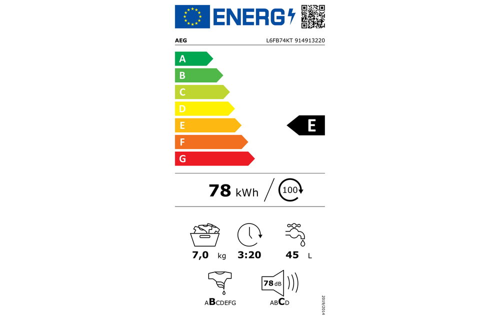 AEG L6FB74KT Wasmachine ProSense