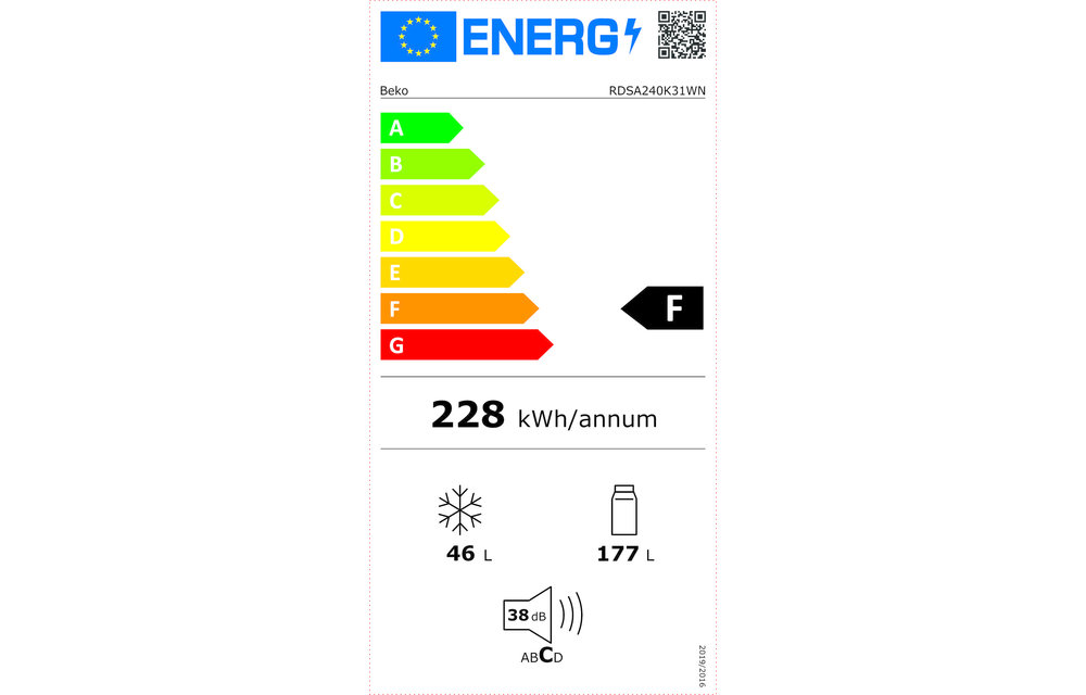 Beko RDSA240K31WN Koel-vriescombinatie