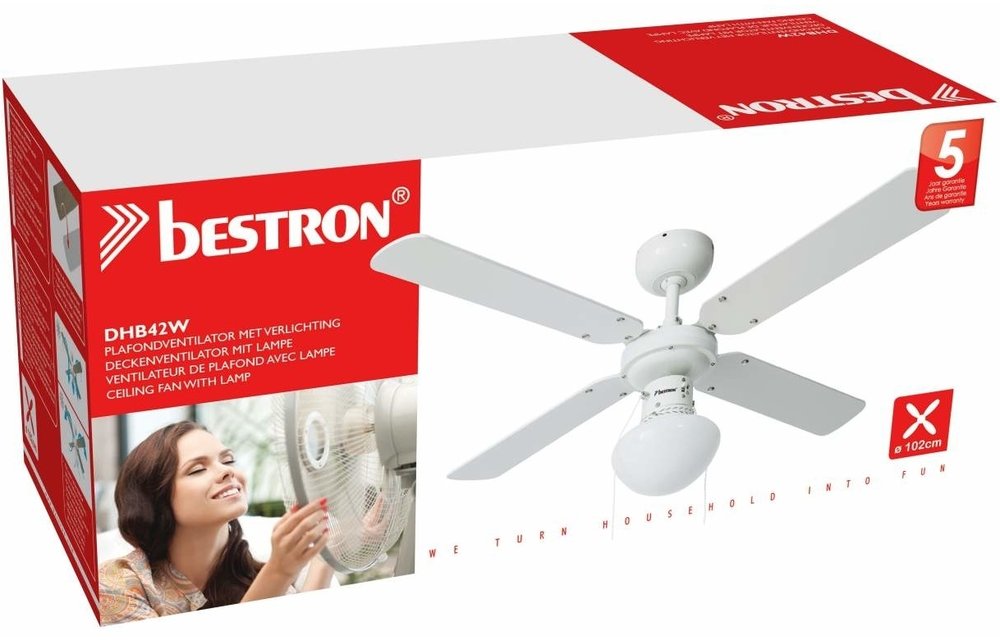Bestron DHB42W wit Plafondventilator