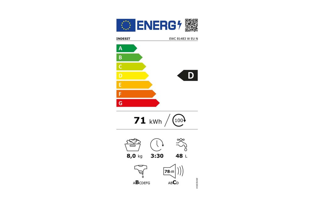 Indesit EWC 81483 W EU N - Wasmachine