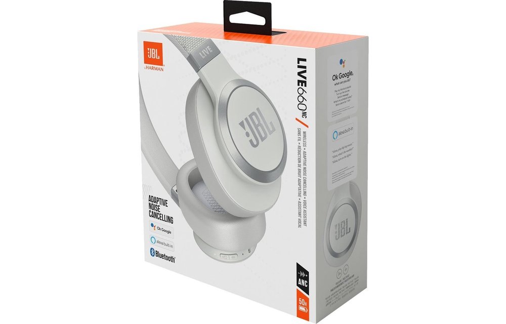 JBL LIVE 660NC Wit Over Ear Koptelefoon - Draadloze koptelefoon