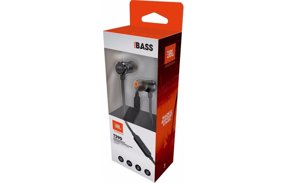 JBL T290 Zwart In-Ear oordopjes - Obbink