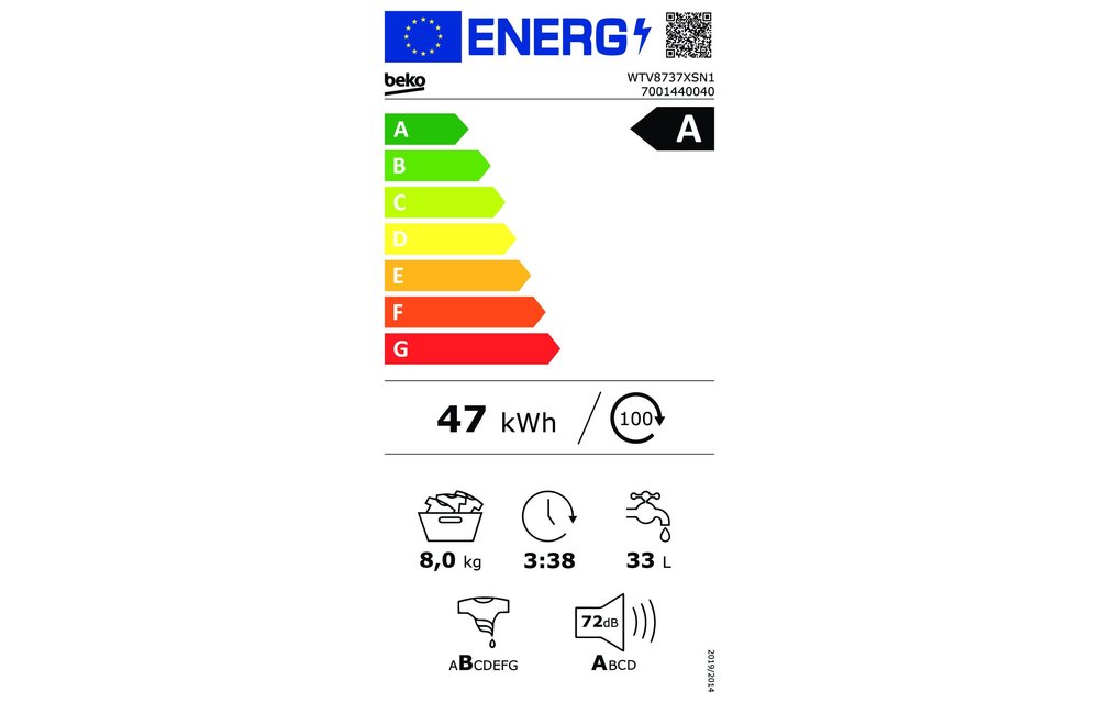 Beko WTV8737XSN1 HomeWhiz Wasmachine